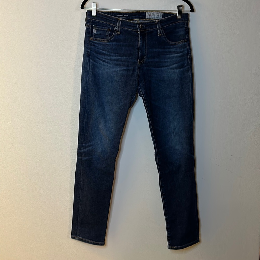 AG dark denim jeans. PRIMA ANKLE. Cigarette Ankle. Size 28R. Good condition.